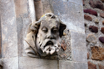 Head on the east side of the south door March 2010
